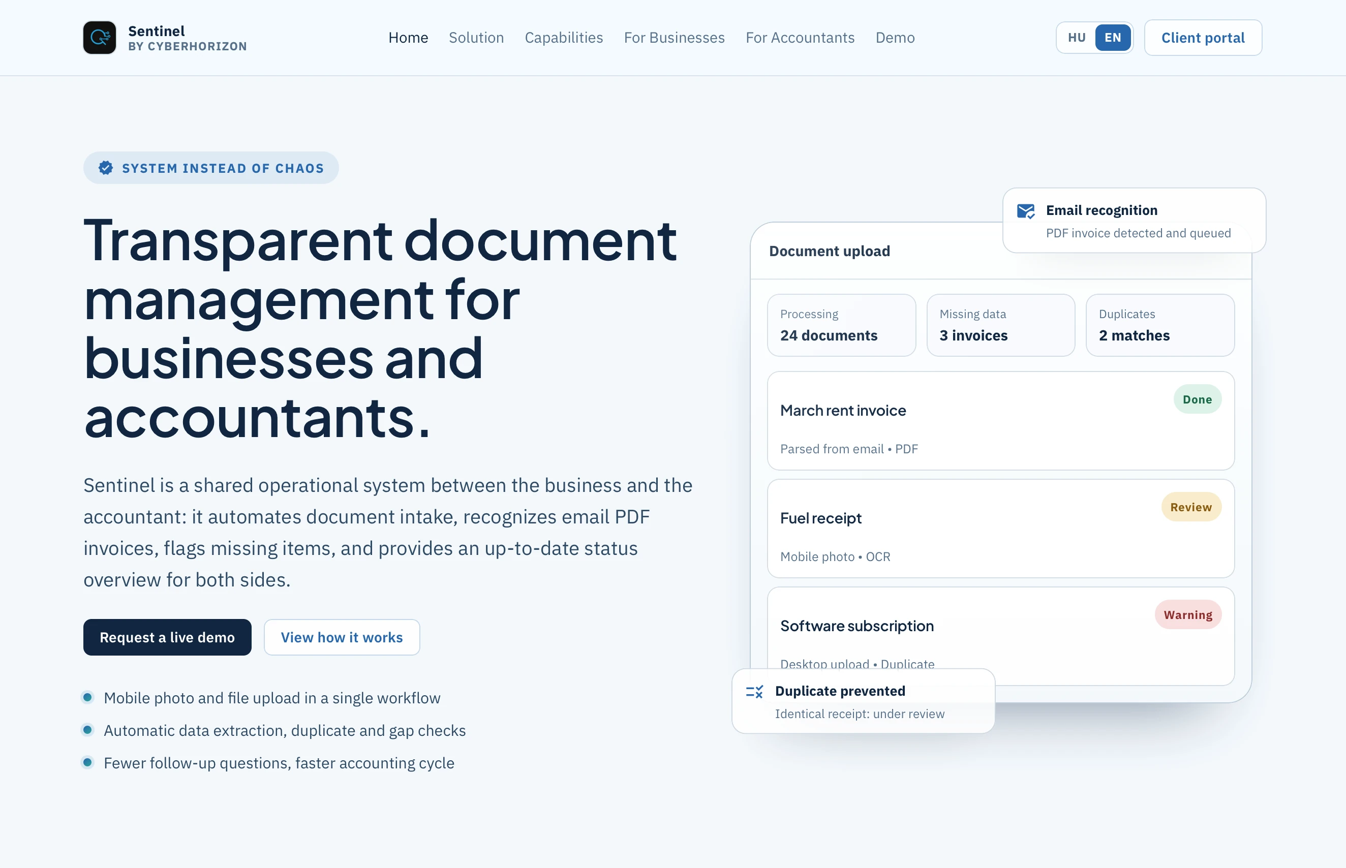 Our Sentinel document management platform